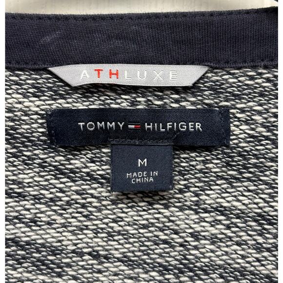 Tommy Hilfiger Athluxe Sweatshirt Jacket, Cropped, Zip, Navy, Women's Size M - Picture 2 of 4